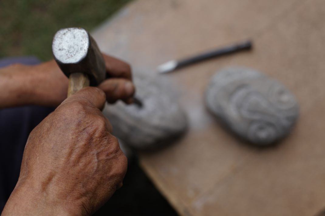 Artesanías talladas en piedra de Rosendo Cancino (El Mollar)